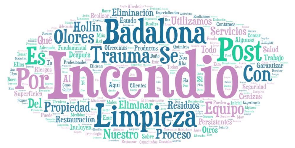 Limpieza post incendio en Badalona eliminación de humo y hollín con e-trauma