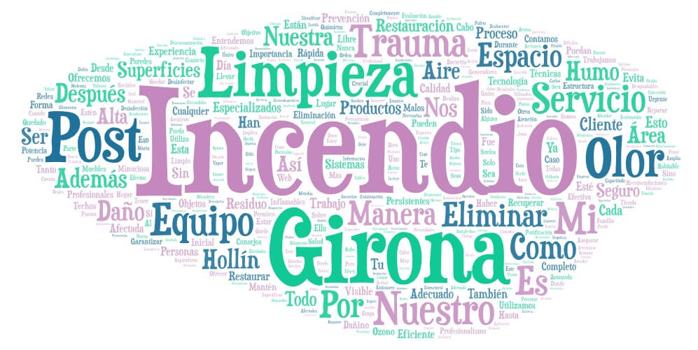 Limpieza post incendio en Girona eliminación de humo y hollín e-trauma