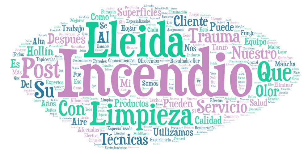 Limpieza post incendio en Lleida eliminación de hollín y humo