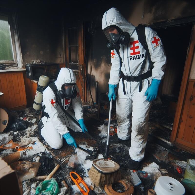 Limpieza post incendio en Lleida eliminación de hollín